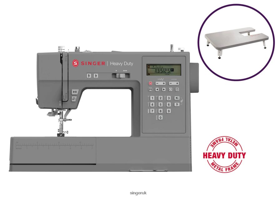 SINGER Heavy Duty 6700C Sewing Machine and Extension Table Machines 2646ZJ10