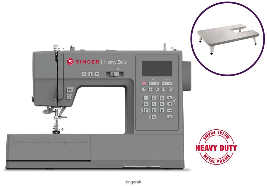 SINGER Heavy Duty 6800C Sewing Machine Extension Table Bundle Machines 2646ZJ21